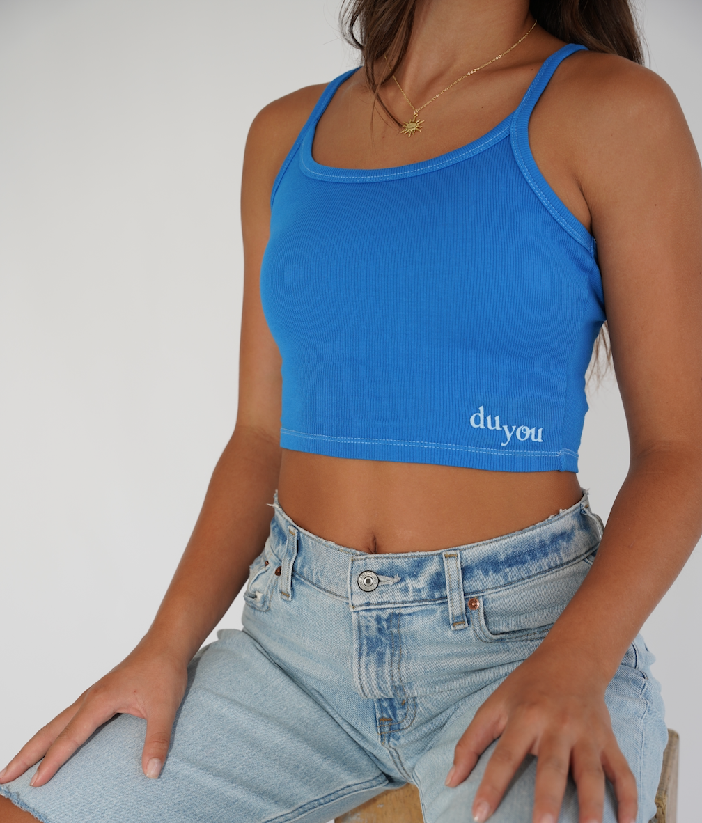 du you rib scoop neck tank