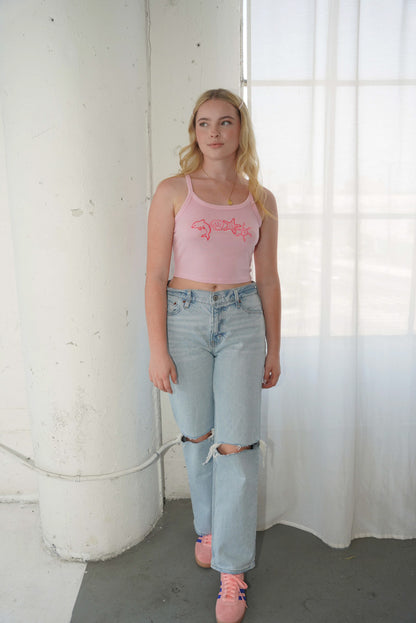 SEA CUTIES rib scoop neck tank